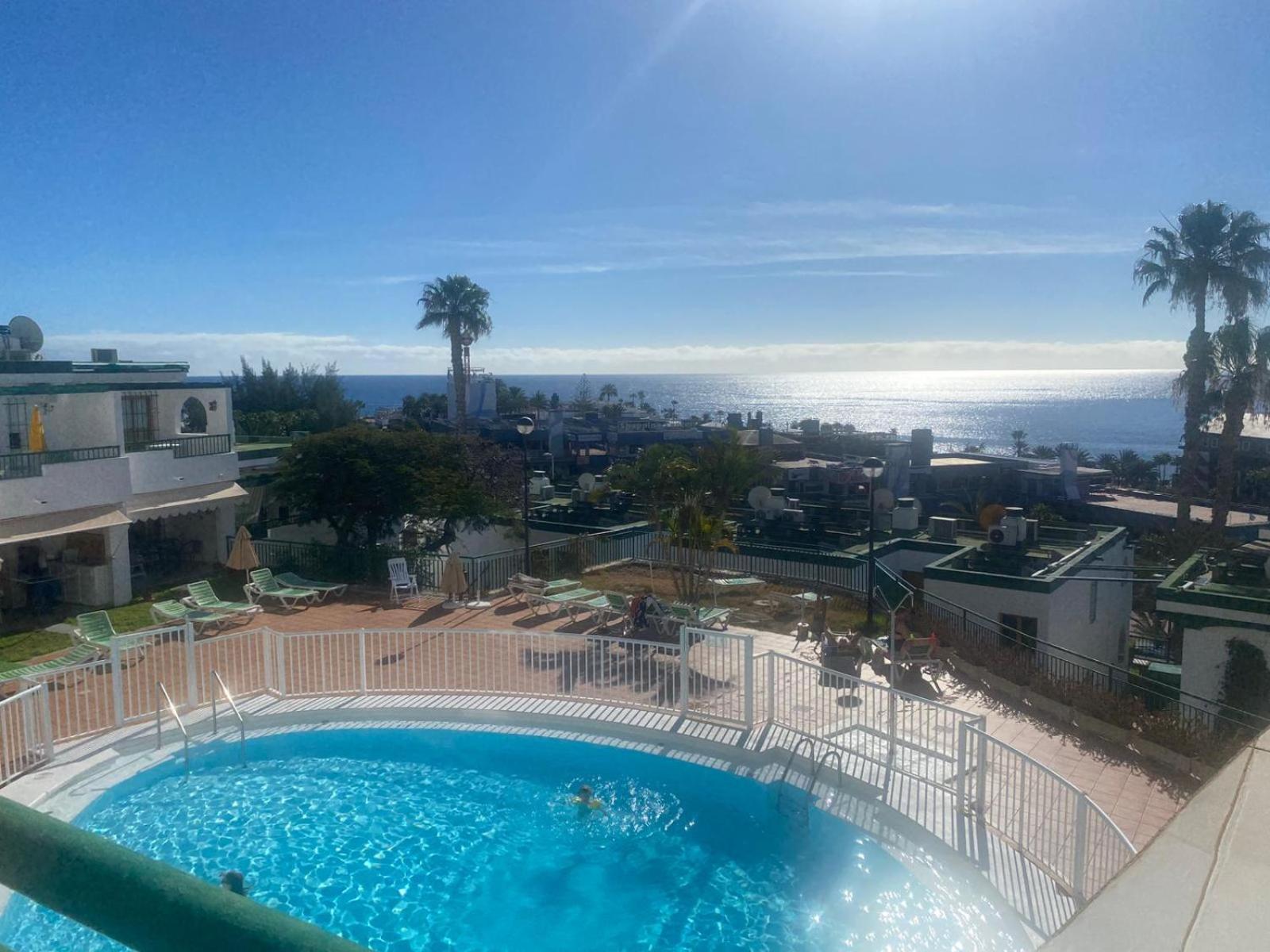 Sea View 2Br Toploctaion Heated Pool 5 Min To Beach San Agustín Exteriör bild